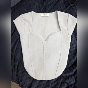 New slab blue sculpt knit babaton top from aritzia size xxs perfect condition